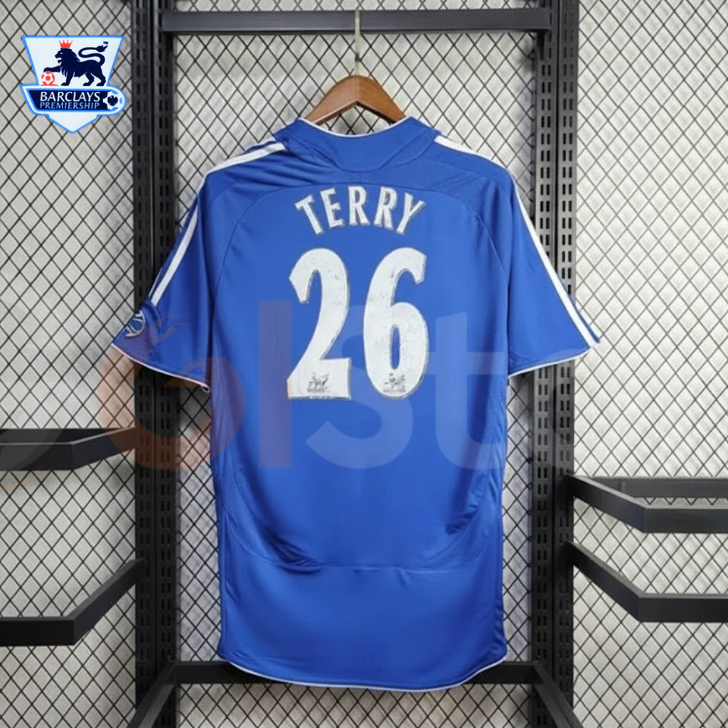 Chelsea FC 2006-2007 Retro Home Short Sleeve Jersey #26 Terry Personalized PL Patch Rare