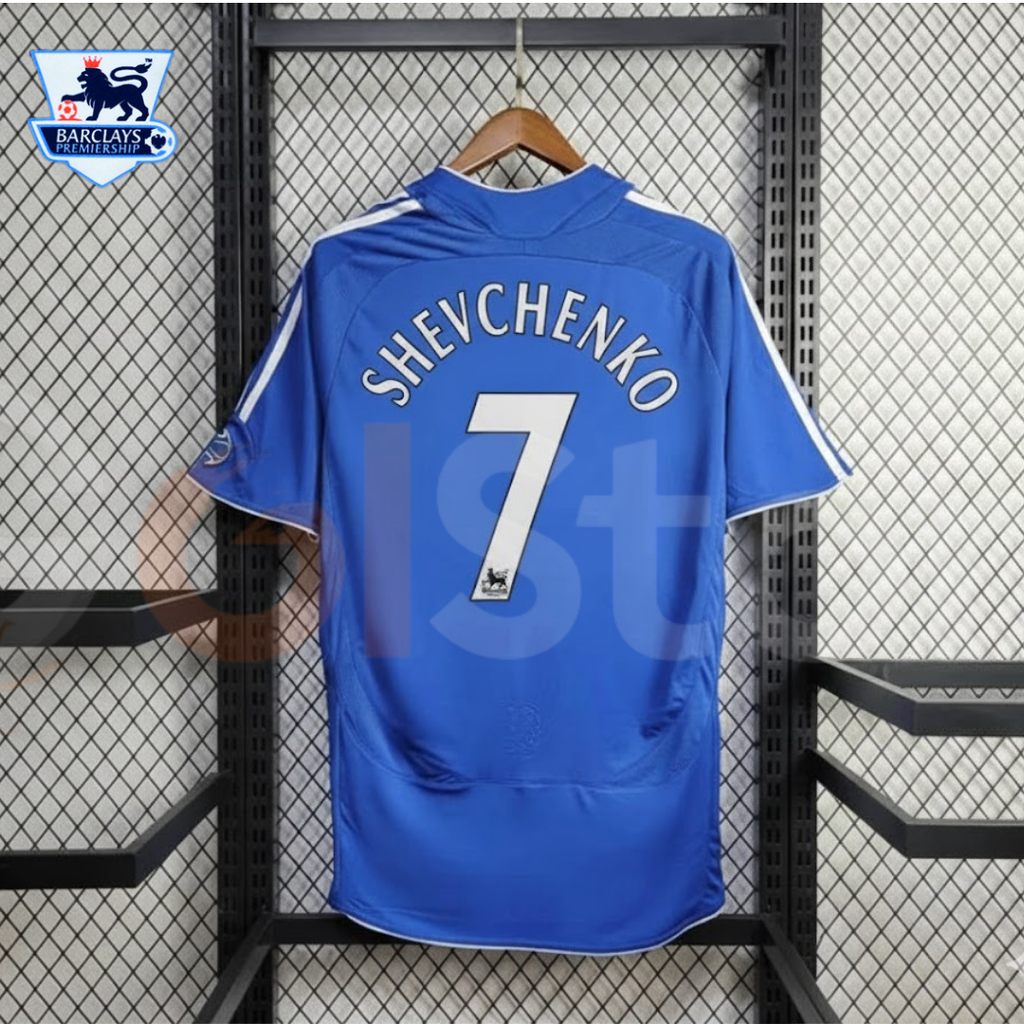 Chelsea FC 2006-2007 Retro Home Short Sleeve Jersey #7 Shevchenko Personalized PL Patch Rare