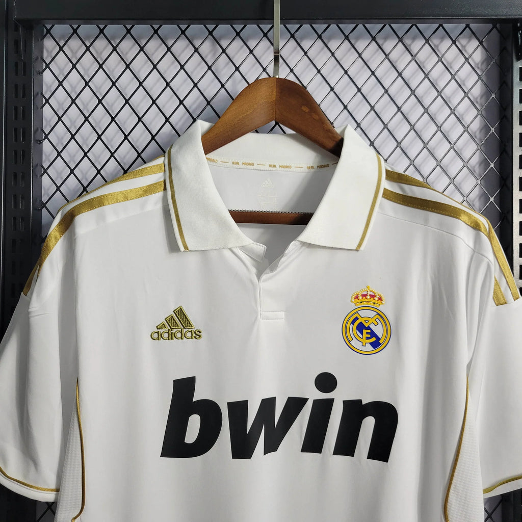 2011/12 Real Madrid Retro Home White Jersey UCL Patch Personalized