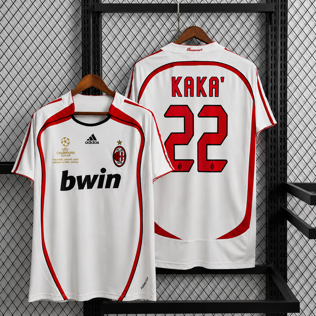 Retro AC Milan 2006-07 Away Jersey UCL Final #22 Kaka