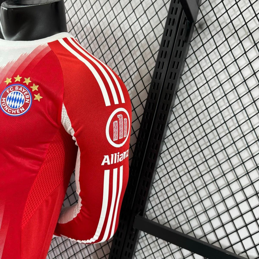 Bayern Munich 2025–2026 Home Long Sleeve Player Jersey