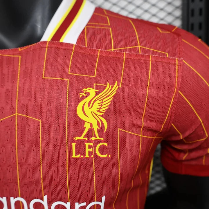 2024-2025 Liverpool Player Version Home Short Sleeve Jersey Personalized PL UCL Patch