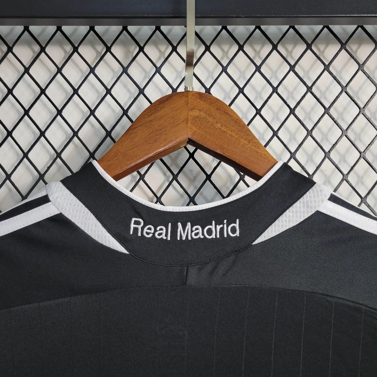 2006/07 Real Madrid Retro Away Black Jersey UCL Patch Personalized