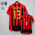 Retro AC Milan 2004-05 Home Jersey Short Sleeve #13 Nesta