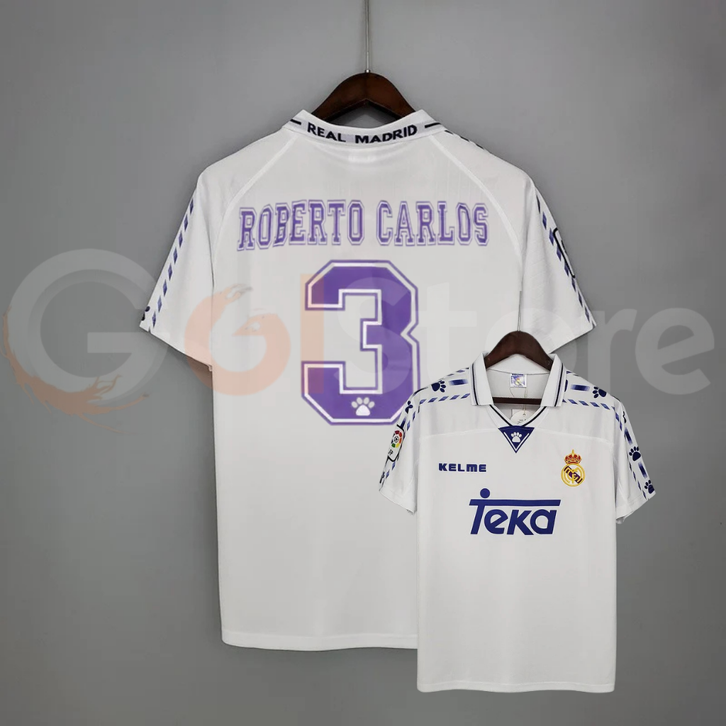 1996/97 Real Madrid Retro Home Jersey #3 R.Carlos LaLiga