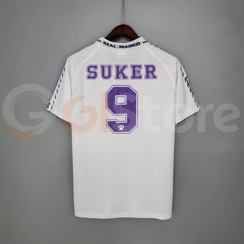 1996/97 Real Madrid Retro Home Jersey #9 Suker LaLiga