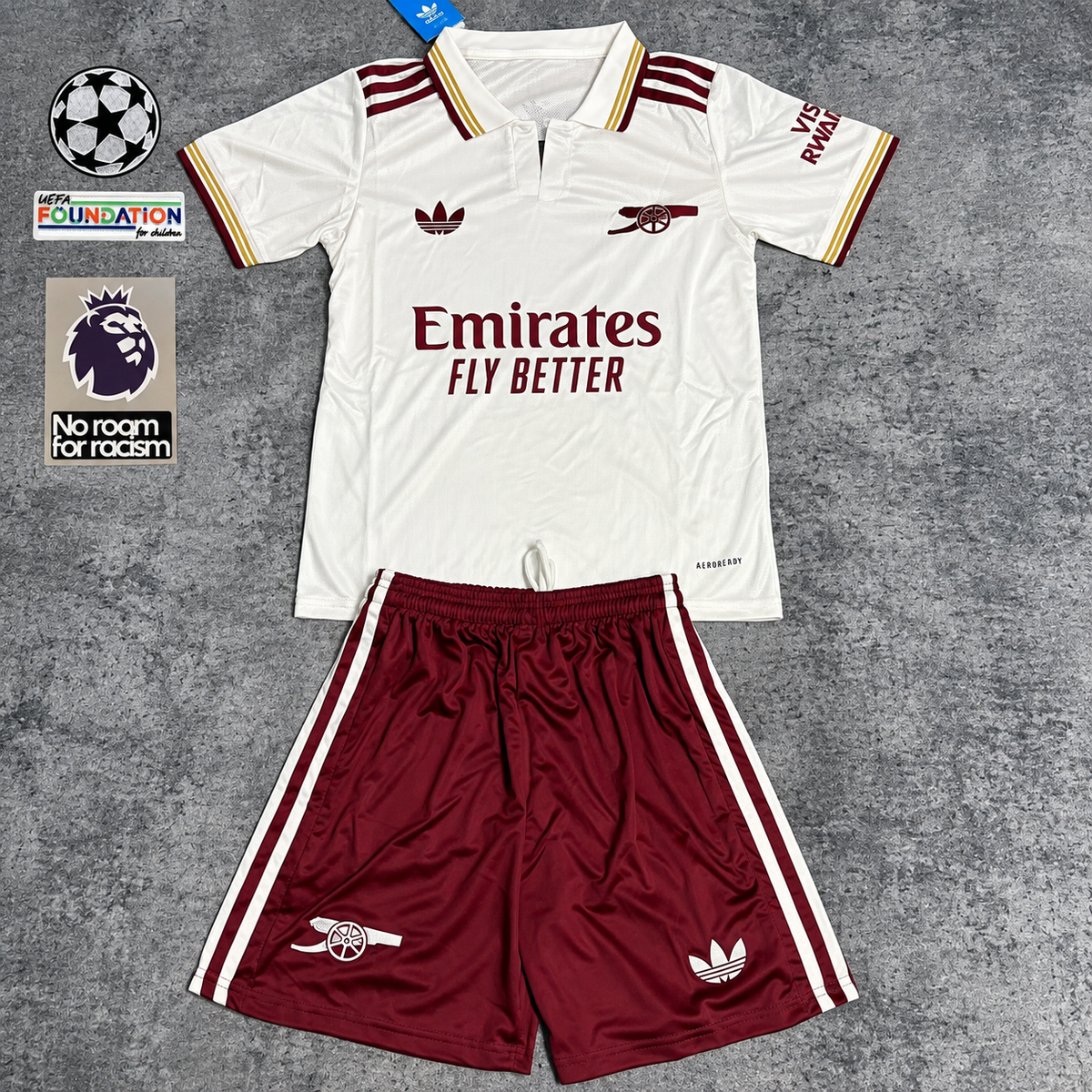 Kids Arsenal FC 2025-26 Third Jersey | Custom Name & Number | UCL or Premier League Patch | Ages 3–15