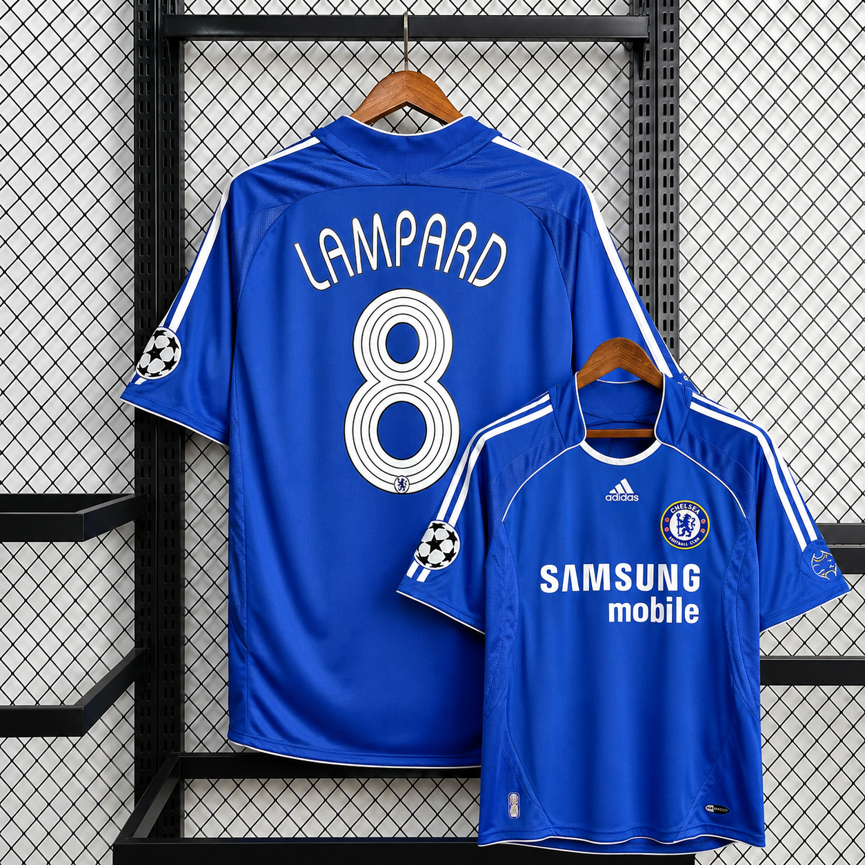 Chelsea FC 2006–2007 Retro Home Jersey Lampard #8 UCL Vintage Football Shirt S–2XL
