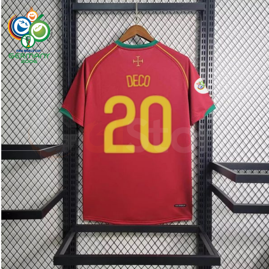 Portugal 2006 Retro Home Jersey – Deco #20