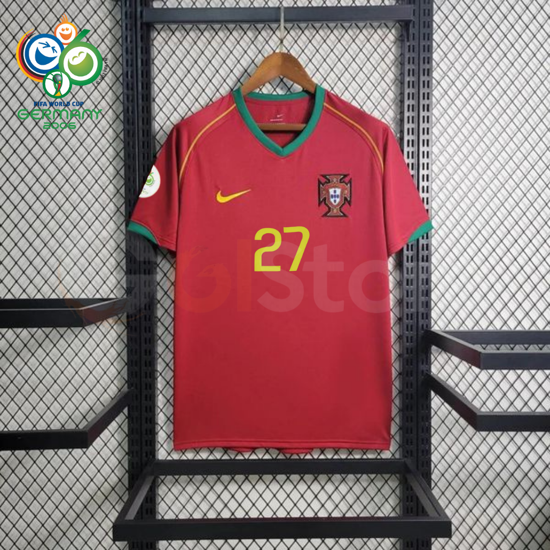 Portugal 2006 Retro Home Jersey – Quaresma #27 Custom