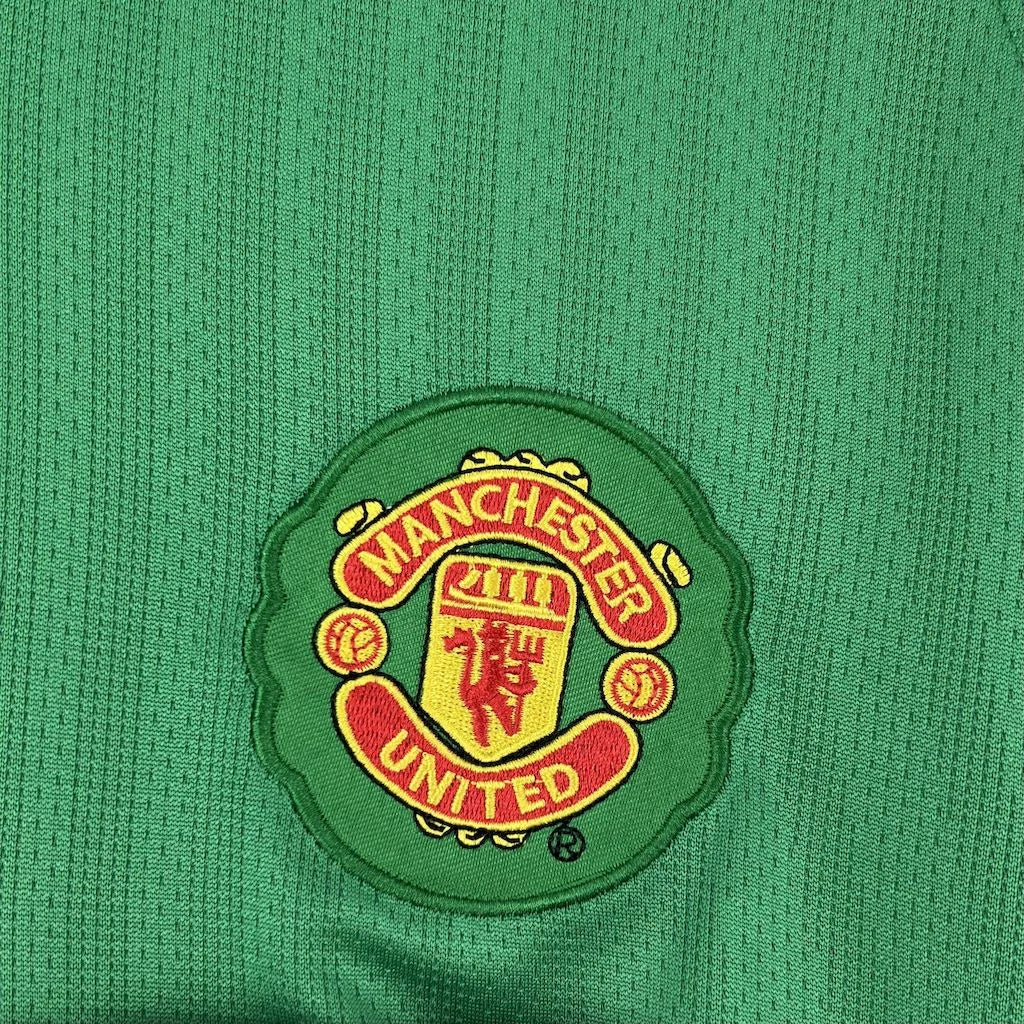 Manchester United 2007-2008 Retro GK Green Long Sleeve Jersey #1 Van der Sar Personalized PL Rare