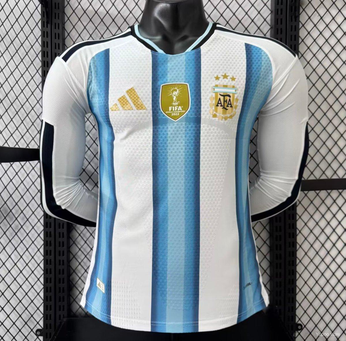 Argentina 25-26 Home Long Sleeve Pro Jersey
