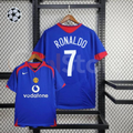 Manchester United 2005-2006 Retro Away Short Sleeve Jersey #7 Ronaldo Personalized UCL Rare