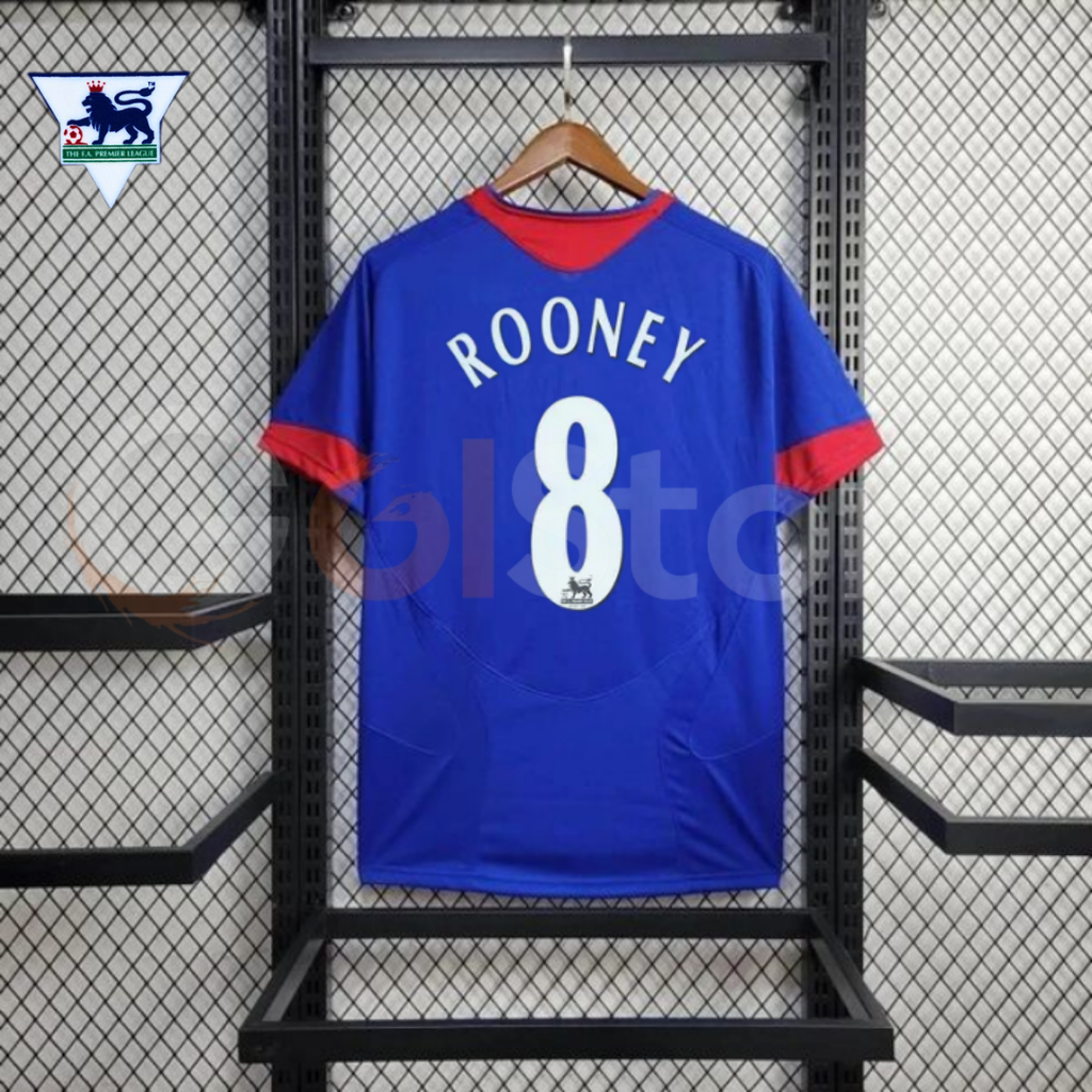 Manchester United 2005-2006 Retro Away Short Sleeve Jersey #8 Rooney Personalized PL Rare