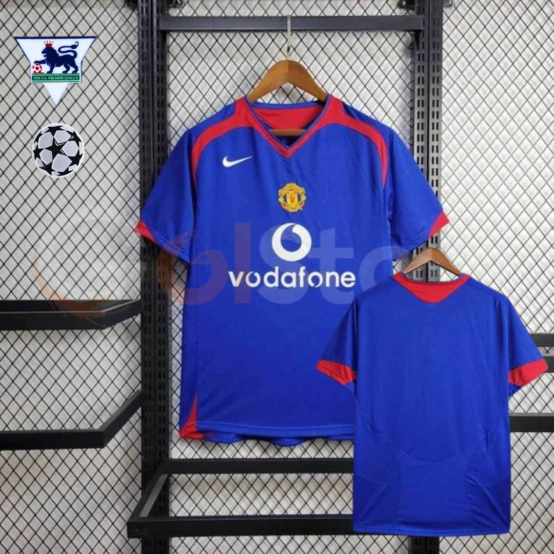 Manchester United 2005-2006 Retro Away Short Sleeve Jersey Personalized UCL PL Patch Rare