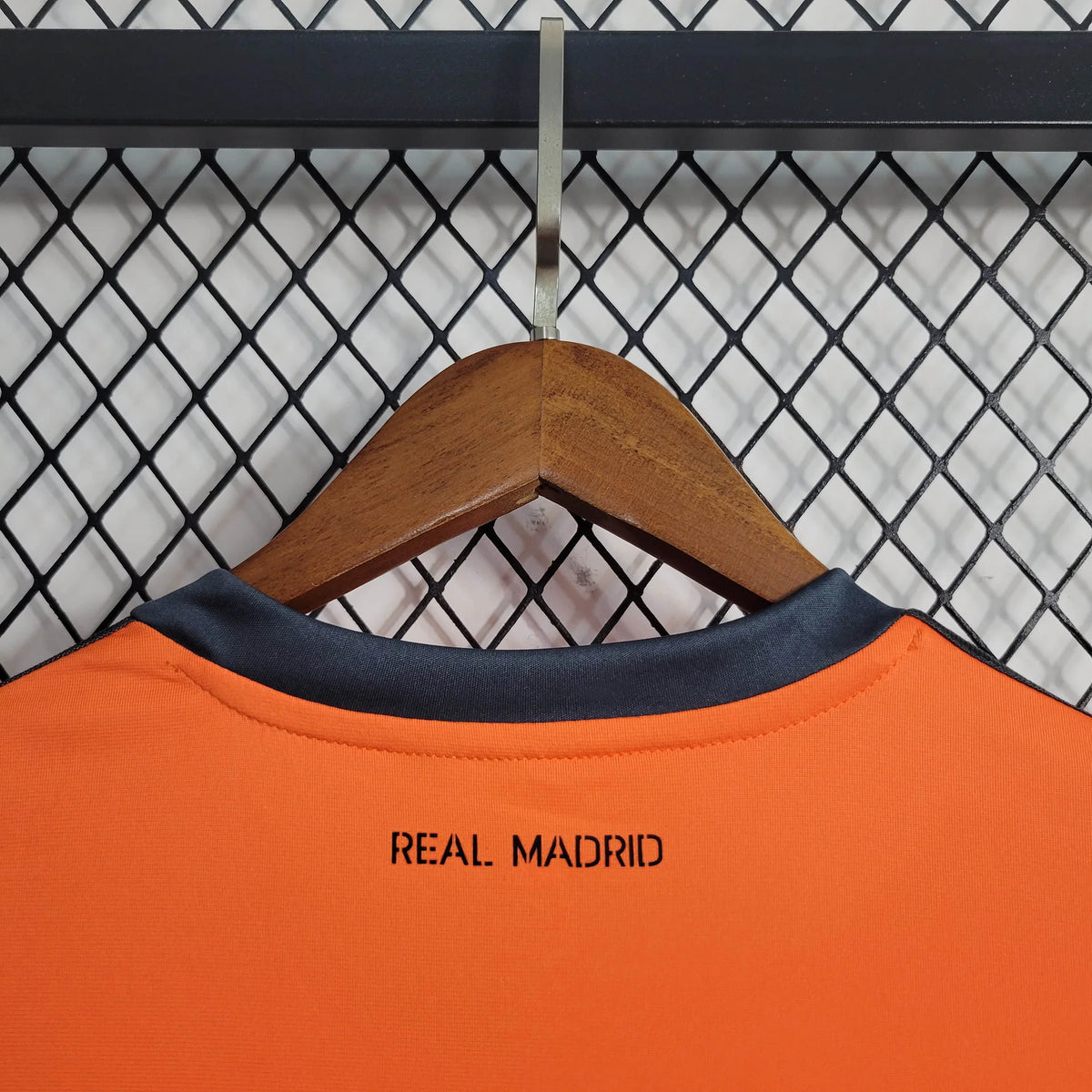 2013/14 Real Madrid Retro Away Orange Long Sleeve Jersey UCL Patch Personalized