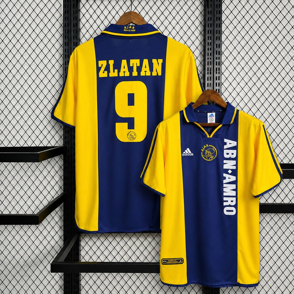 Retro Ajax 2000-01 Away Jersey Short Sleeve #9 Ibrahimovic