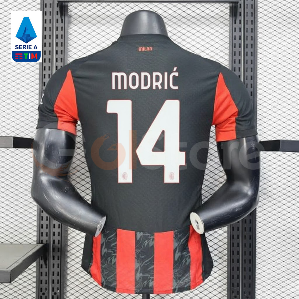 AC Milan 2025-26 Home Jersey Short Sleeve #14 Modric