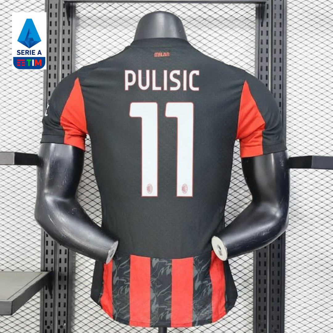 AC Milan 2025-26 Home Jersey Short Sleeve #11 Pulisic