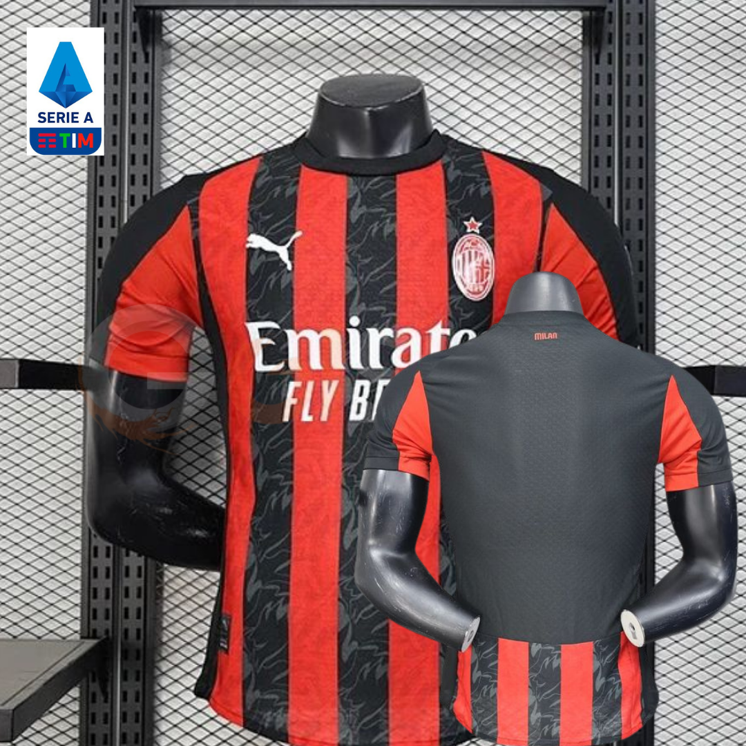 AC Milan 2025-26 Home Jersey Short Sleeve Custom