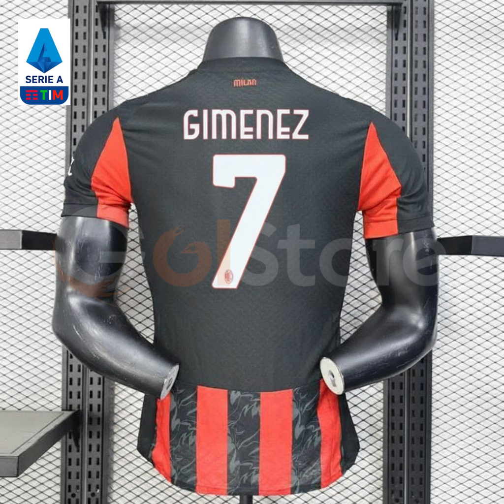AC Milan 2025-26 Home Jersey Short Sleeve #7 Gimenez