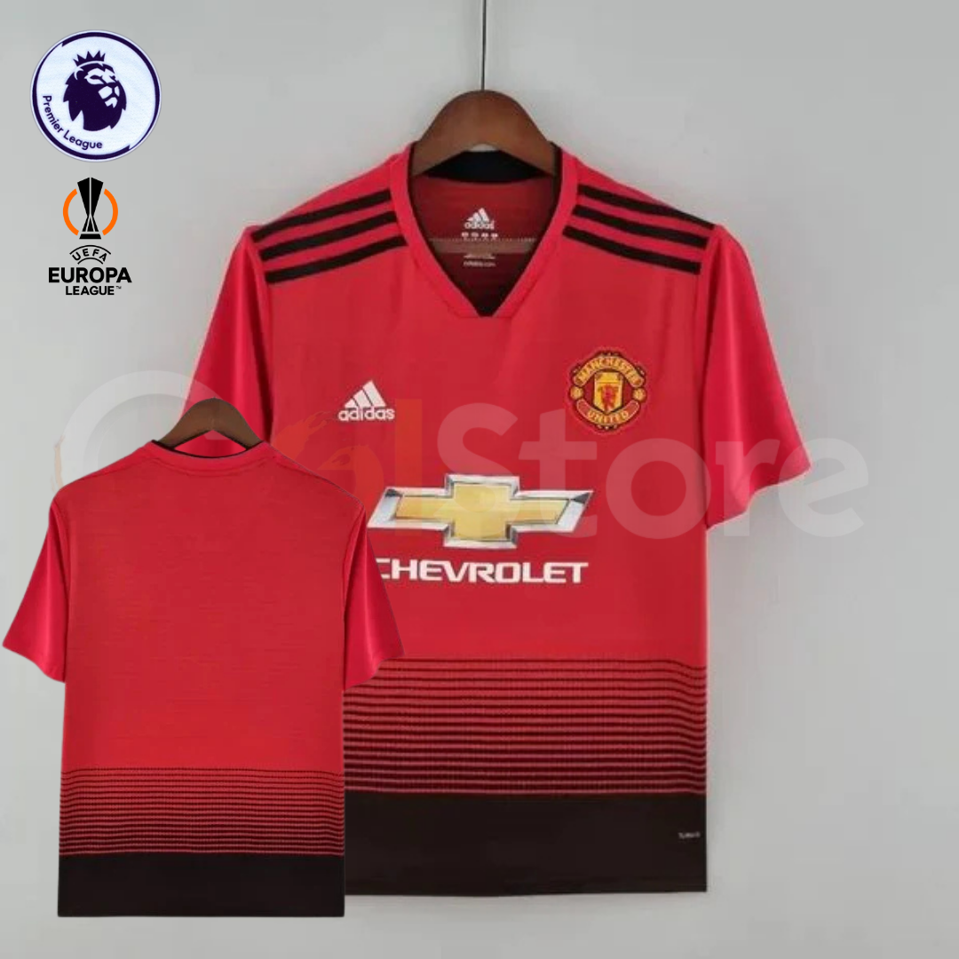 Manchester United 2018-2019 Retro Home Jersey Personalized UEL PL Patch Rare