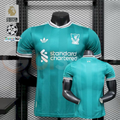 2025-2026 Liverpool Player Version Green Third Short Sleeve Jersey Personalized PL UCL Patch