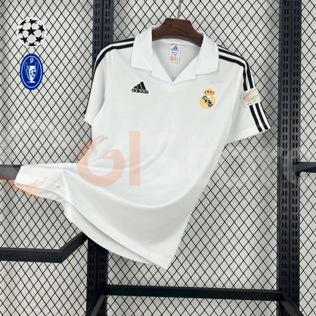 2002/03 Real Madrid Retro Home Jersey UCL Patch Personalized