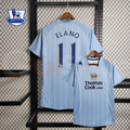 Manchester City 2008-2009 Retro Home Short Sleeve Jersey #11 Elano Personalized PL Patch