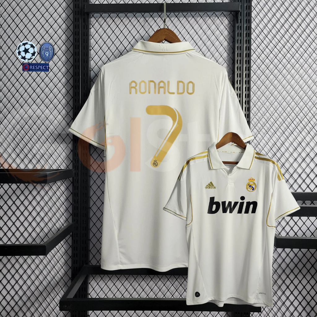 2011/12 Real Madrid Retro Home White Jersey #7 Ronaldo UCL Personalized