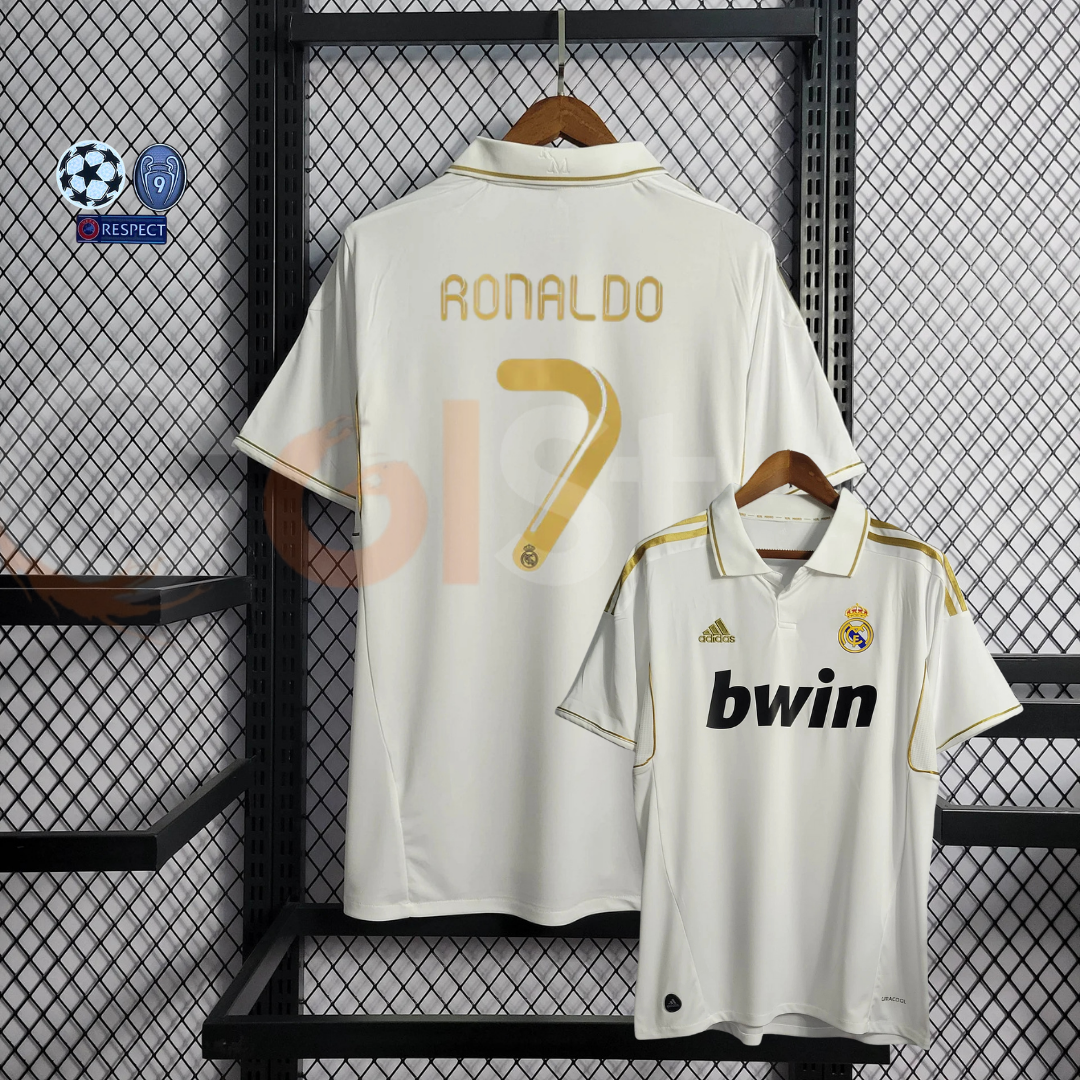 2011/12 Real Madrid Retro Home White Jersey #7 Ronaldo UCL Personalized