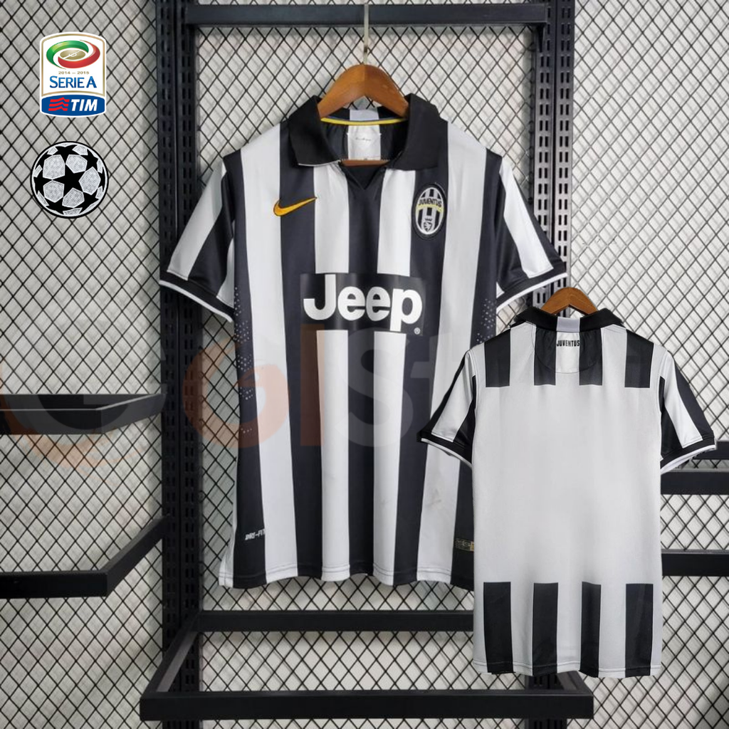 Juventus 2014-2015 Retro Home Short Sleeve Jersey UCL Serie A Patch Personalized Rare