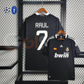 2008/09 Real Madrid Retro Away Black Jersey #7 Raul UCL Personalized