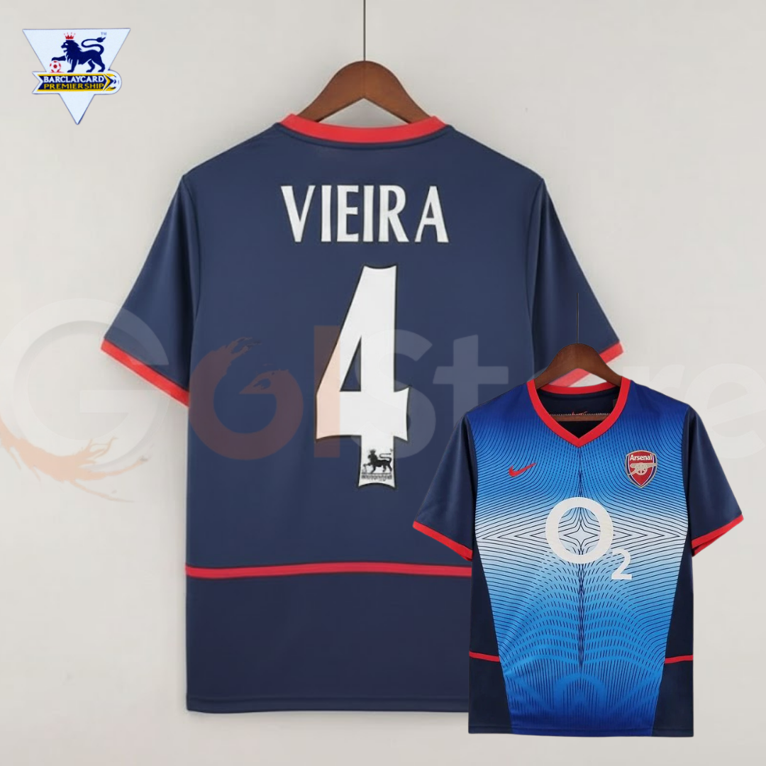 Arsenal 2002-04 Retro Away Jersey | #4 Patrick Vieira | Premier League
