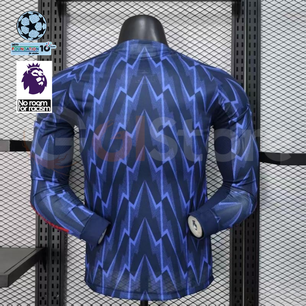 Arsenal FC 2025-26 Away Long Sleeve Jersey | Custom Name & Number | UCL / Premier League Patch