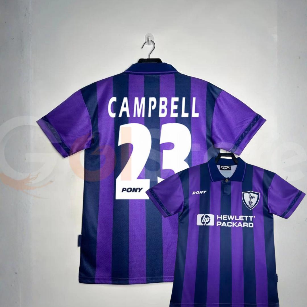 Tottenham Hotspur 1995-1997 Retro Away Short Sleeve Jersey #23 Sol Campbell Personalized Rare Collector