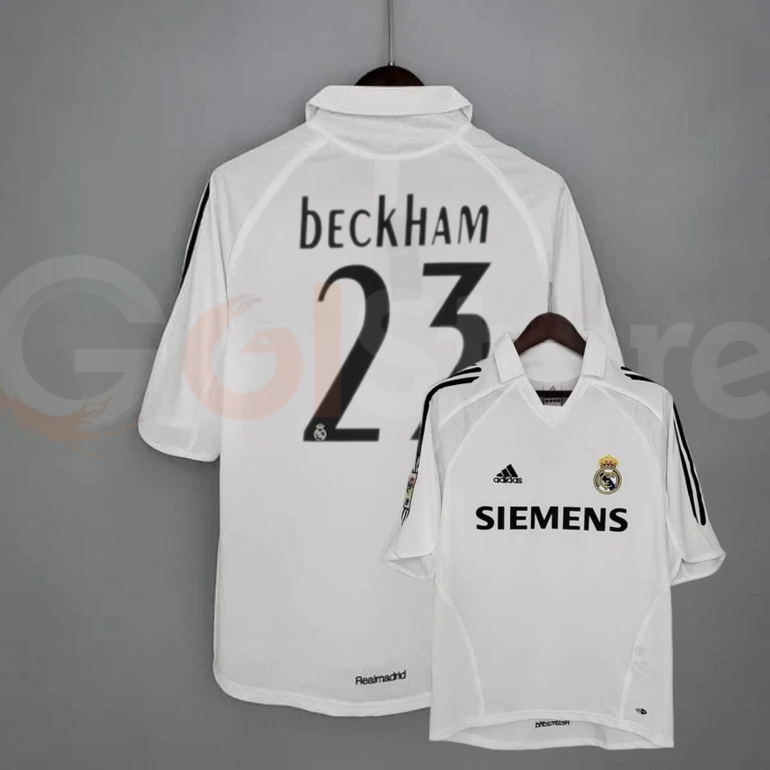2005/06 Real Madrid Retro Home Jersey #23 Beckham La Liga Personalized