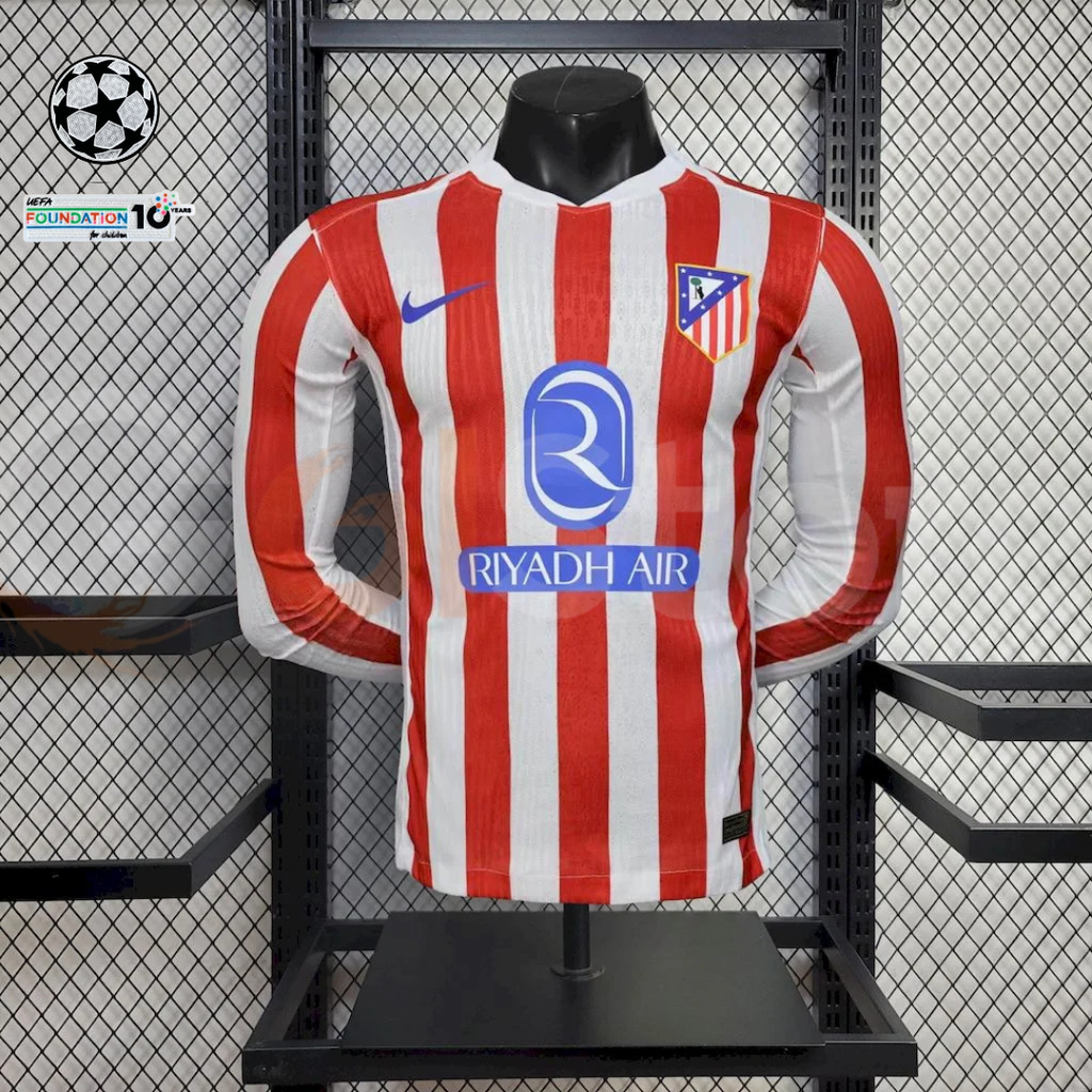 Atlético Madrid 2025-26 Home Jersey – Griezmann 7 | Long Sleeve | S–2XL