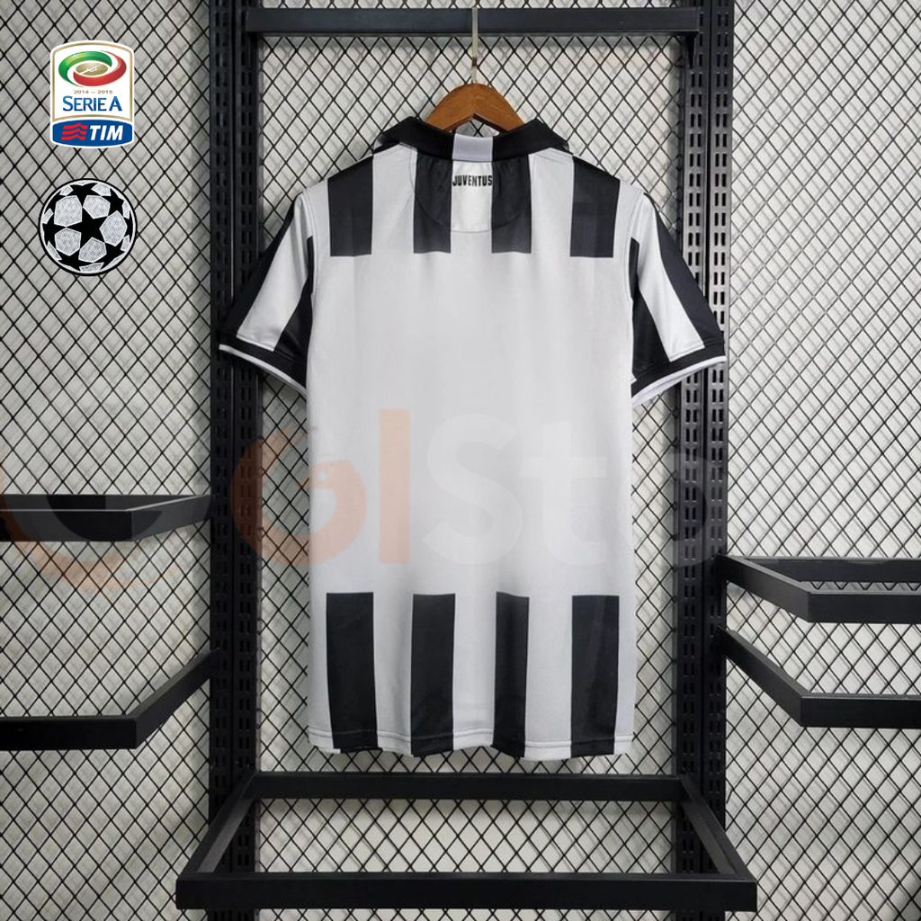 Juventus 2014-2015 Retro Home Short Sleeve Jersey UCL Serie A Patch Personalized Rare