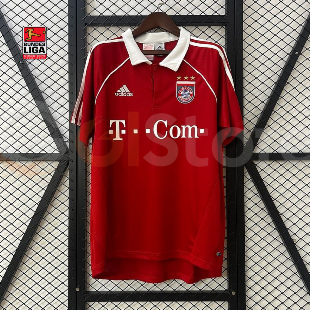 Bayern Munich 2005-2006 Retro Home Short Sleeve Jersey #13 Ballack Bundesliga Patch Personalized Rare