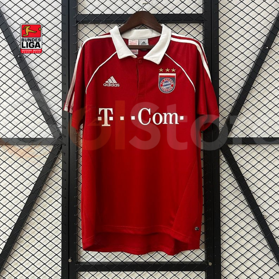 Bayern Munich 2005-2006 Retro Home Short Sleeve Jersey #13 Ballack Bundesliga Patch Personalized Rare
