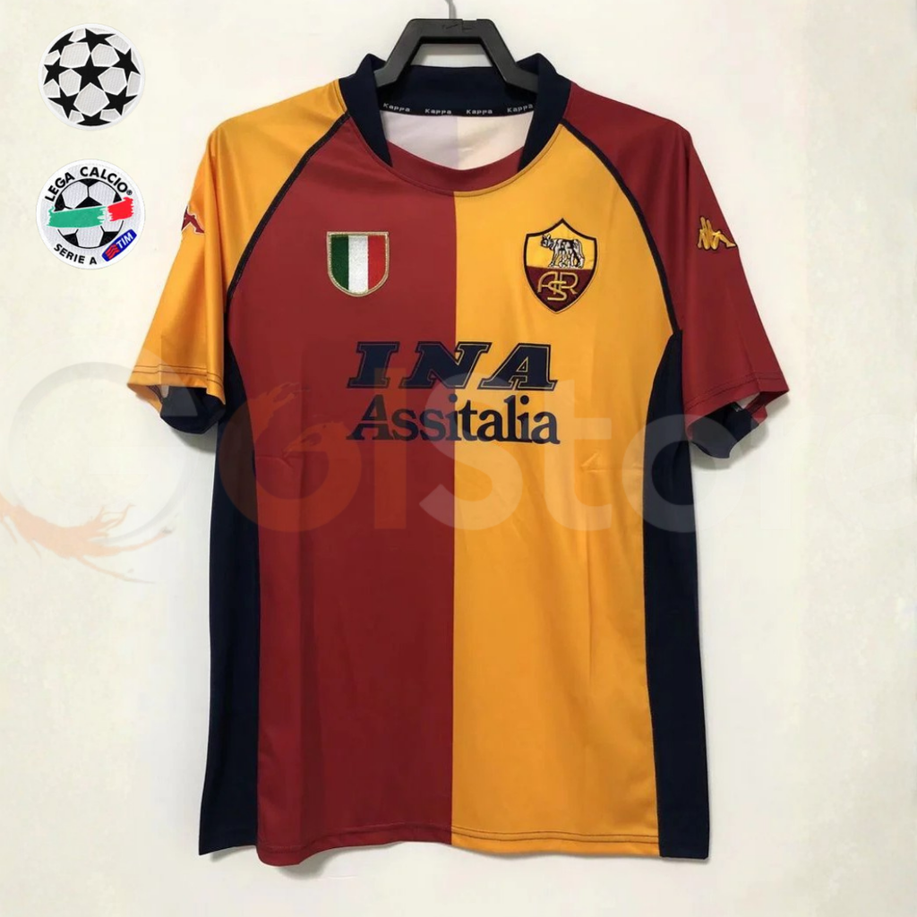 AS Roma 2000–2001 Retro Home Jersey – De Rossi #27