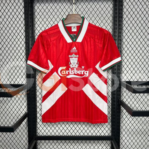 1993-1995 Liverpool Retro Red Home Short Sleeve Jersey #9 Fowler Personalized PL UCL Patch