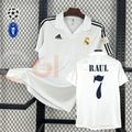 2002/03 Real Madrid Retro Home Jersey #7 Raul UCL Personalized