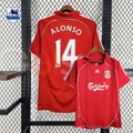 2006-2007 Liverpool Retro Red Home Short Sleeve Jersey #14 Alonso Personalized PL Patch