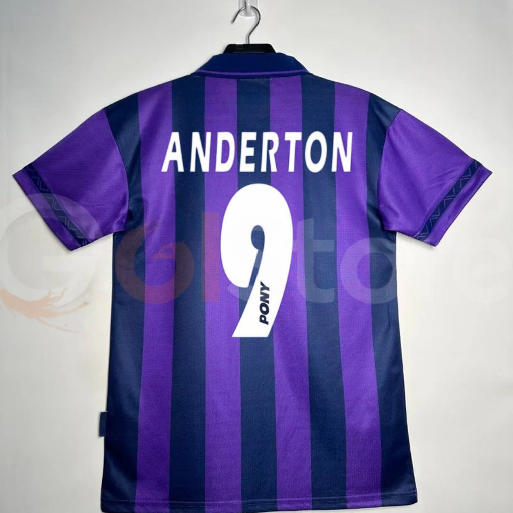 Tottenham Hotspur 1995-1997 Retro Away Short Sleeve Jersey #9 Anderton Personalized Rare Collector