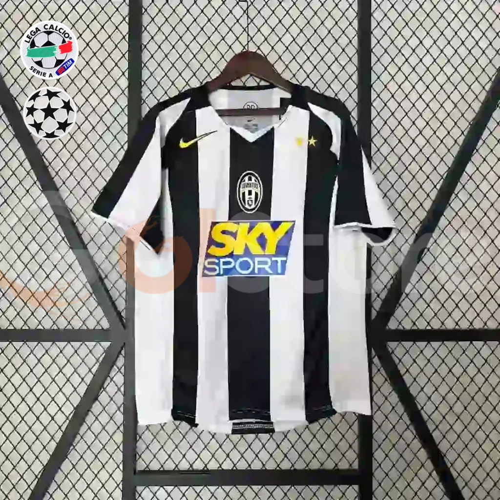 Juventus 2004-2005 Retro Home Short Sleeve Jersey #9 Ibrahimovic Personalized Serie A UCL Patch Rare