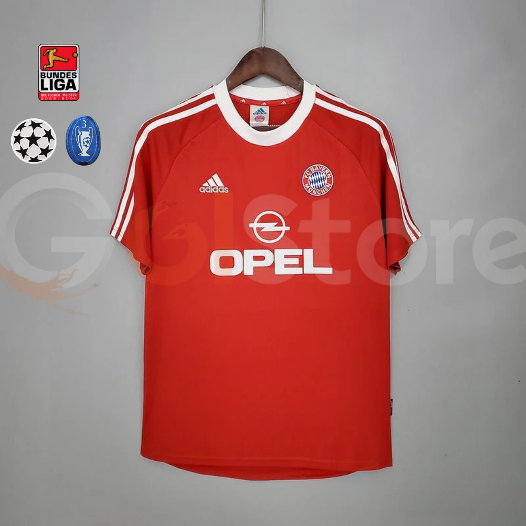 Bayern Munich 2000-2001 Retro Home Short Sleeve Jersey UCL Patch Personalized Rare Elber Effenberg Kahn