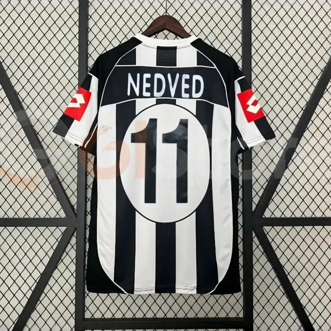 Juventus 2002-2003 Retro Home Short Sleeve Jersey #11 Nedved Personalized Rare UCL Final