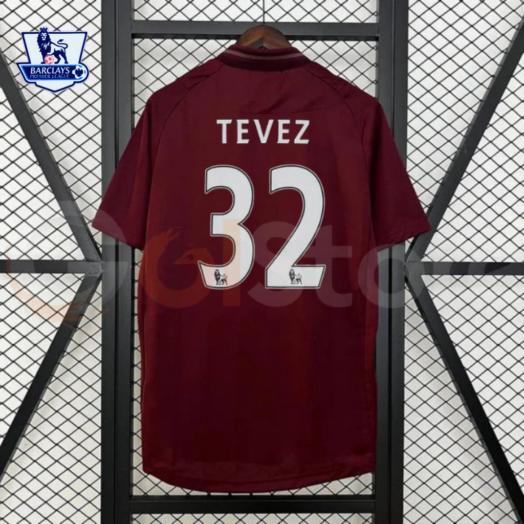 Manchester City 2012-2013 Retro Away Short Sleeve Jersey #32 Tevez Premier League Patch Personalized Rare